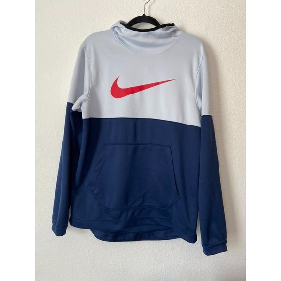 Nike Tops - Nike women's medium blue long sleeve‎ pullover tunic sweatshirt hoodie pockets